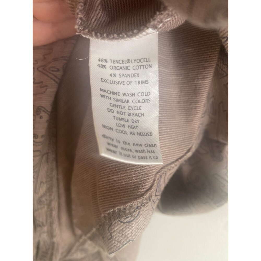 Toad & Co Womens V-Neck A-Line Brown Patterned Dress Size S Organic Cotton Blend - Picture 6 of 6